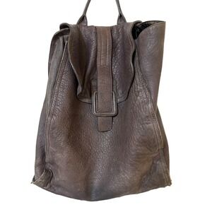 Aleanto Collezioni Soft Italian Leather Backpack Genuine Brown Made in Italy